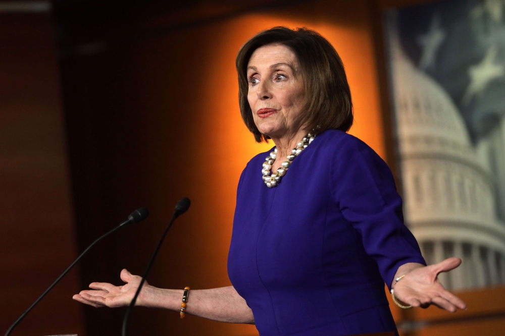 FEBRUARY 06: U.S. Speaker of the House Rep. Nancy Pelosi (D-CA) speaks during her weekly news conference February 6. 2020 on Capitol Hill in Washington, DC. Alex Wong / AFP