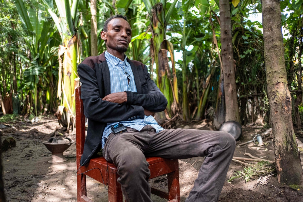 Zemen Zerihun, who quit his job at Hawassa Industrial Park within months, citing harsh conditions as the reason for quitting, during an interview with AFP on October 2, 2019 at his home in Hawassa, southern Ethiopia.  AFP / Eyerusalem Jiregna