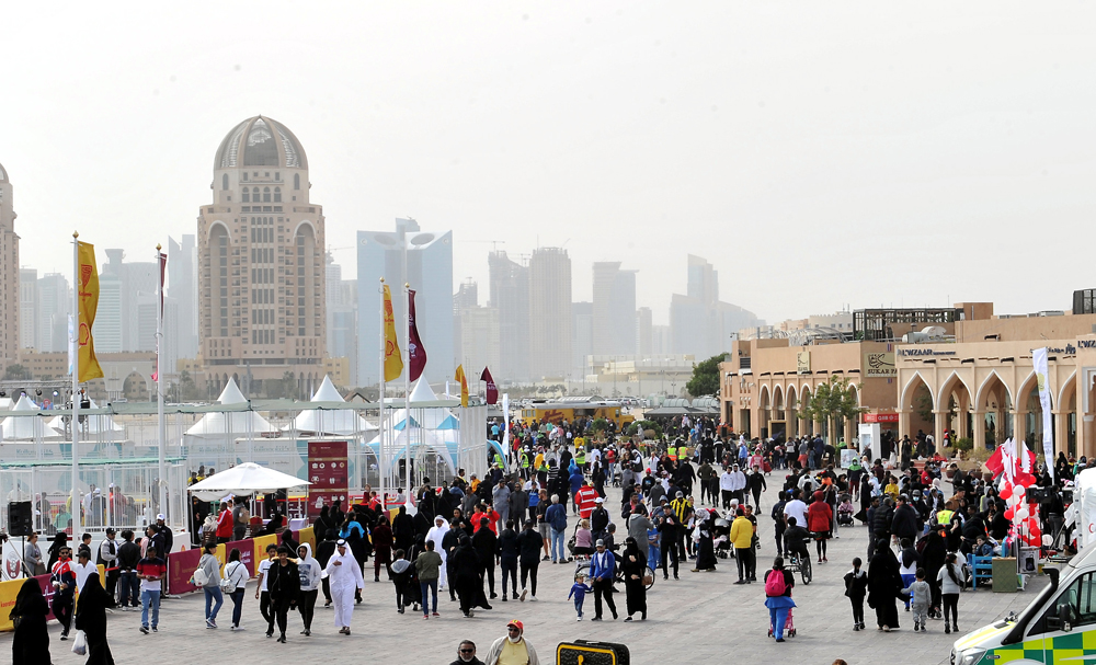 File photo of families on a previous edition of National Sport Day in Katara