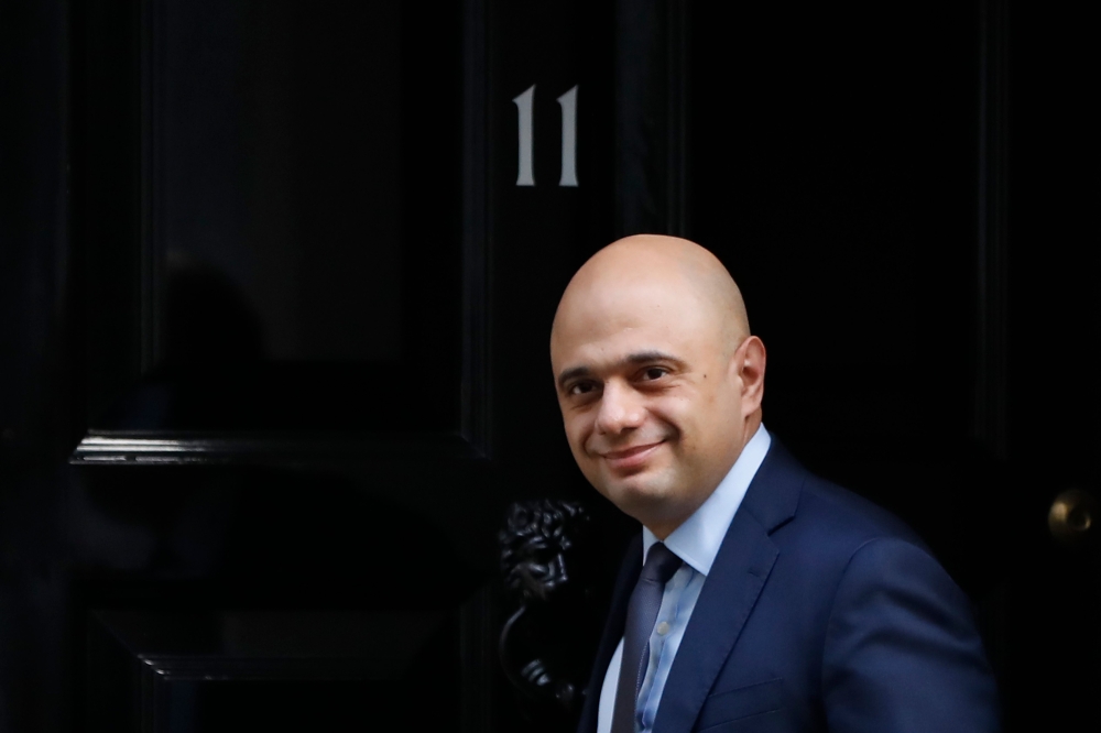 Sajid Javid leaves 11 Downing Street in central London on October 19, 2019. AFP / Tolga Akmen
