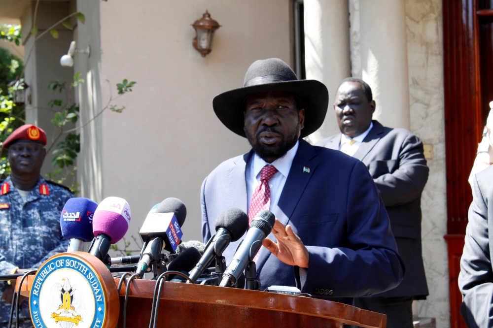 FILE PHOTO: South Sudan's President Salva Kiir Mayardit in Juba, South Sudan December 17, 2019.REUTERS/Jok Solomun