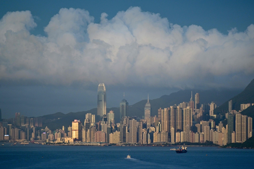 This picture taken on June 13, 2019 shows a general view of the Hong Kong skyline. AFP / Anthony Wallace