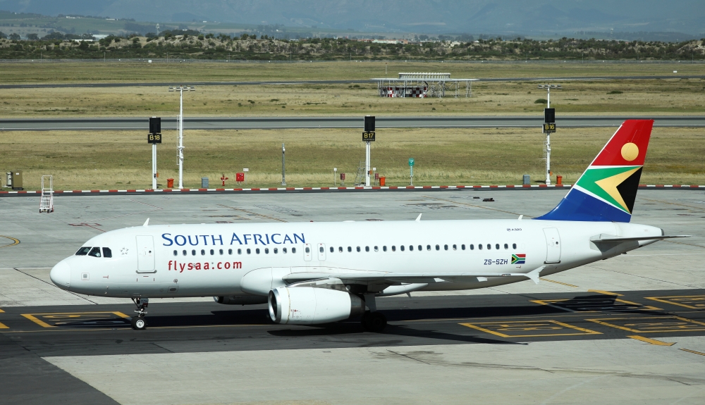 A South African Airways aircraft is pictured after landing at Cape Town International Airport in Cape Town, South Africa, December 9, 2019. Reuters / Sumaya Hisham