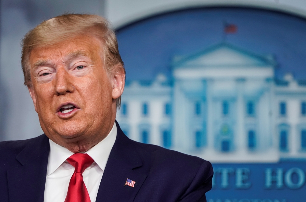  U.S. President Donald Trump speaks during a news conference on the coronavirus outbreak at the White House in Washington, U.S., U.S., February 29, 2020. REUTERS/Joshua Roberts 