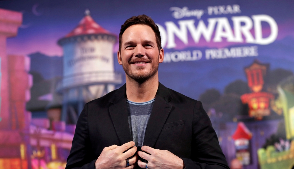 Cast member Chris Pratt poses at the premiere for the film 