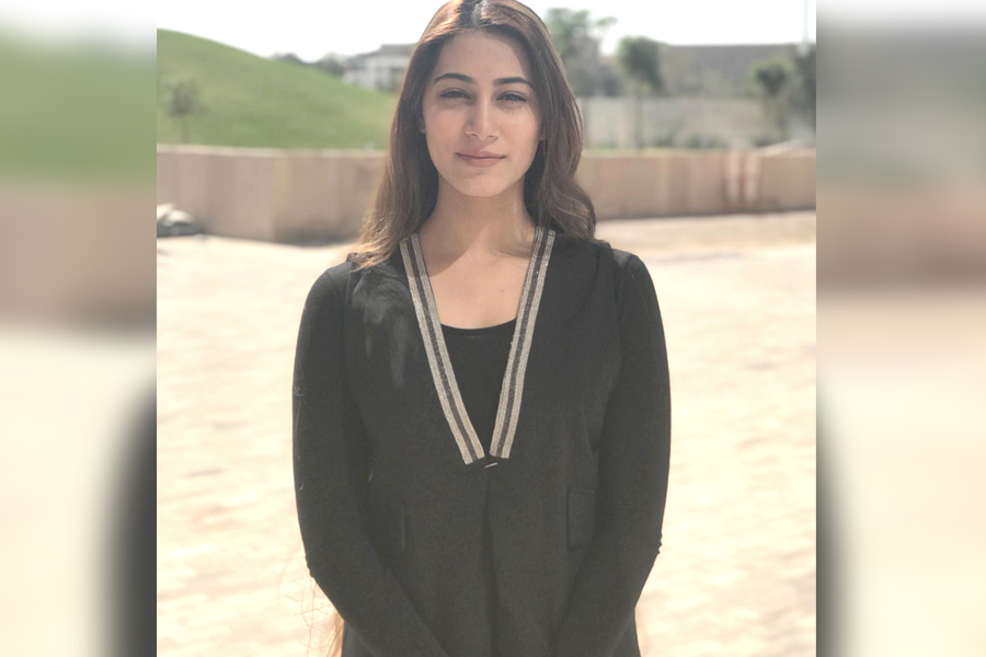 Ayesha Iqbal, a second-year student majoring in International Politics 
