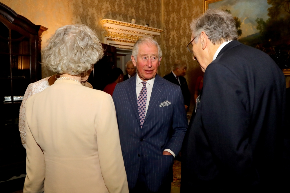 Britain's Prince Charles speaks with guests during the Commonwealth Reception at Marlborough House, in London, Britain March 9, 2020. Aaron Chown/Reuters
 