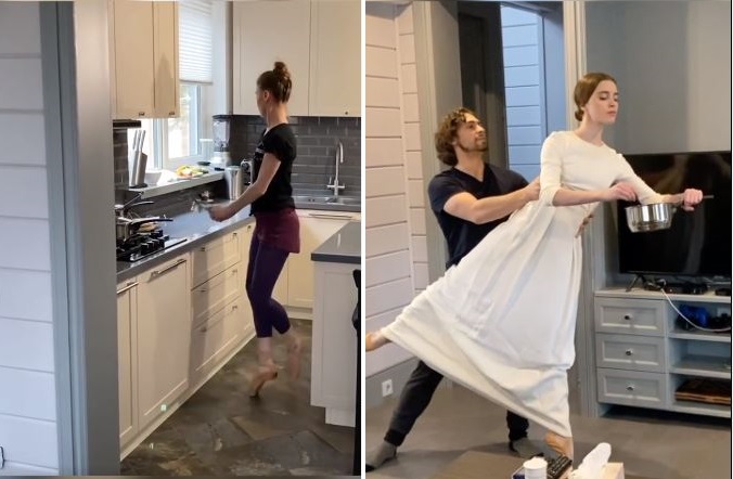 Collage of screen shots taken from the video shared by the theatre