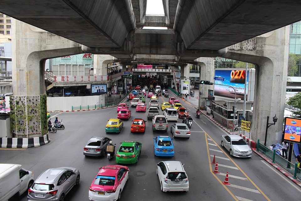 File photo. Traffic at an underpass in Bangkok, Thailand.