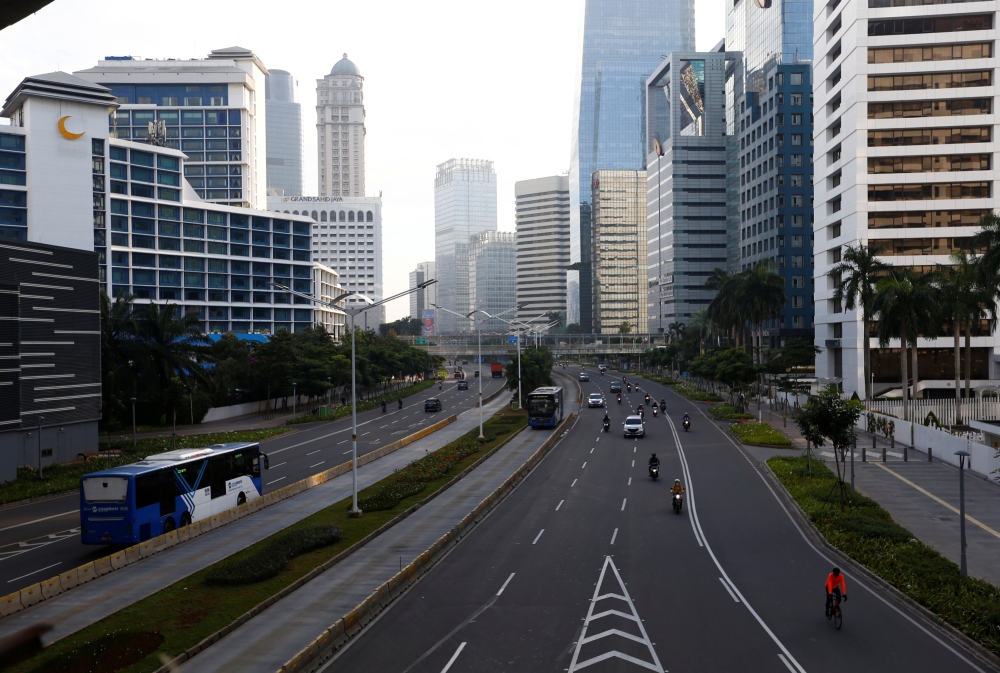 A general view of high-rise buildings is pictured during the coronavirus disease (COVID-19) outbreak, in Jakarta, Indonesia, May 5, 2020. REUTERS/Ajeng Dinar Ulfiana
