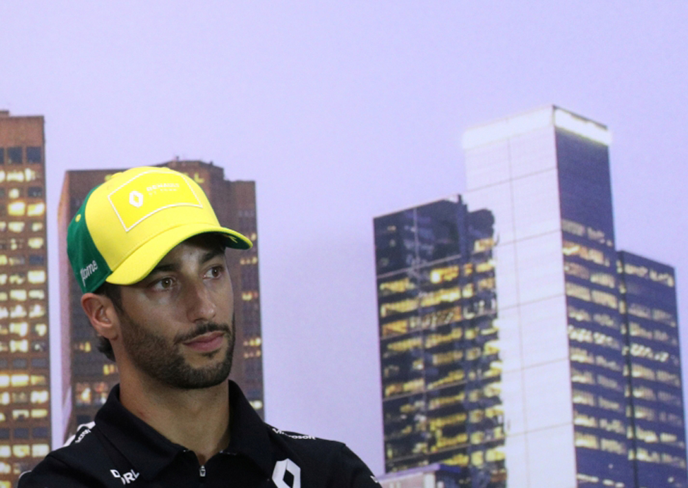 Renault's Daniel Ricciardo during press conference REUTERS/Loren Elliott/File Photo
