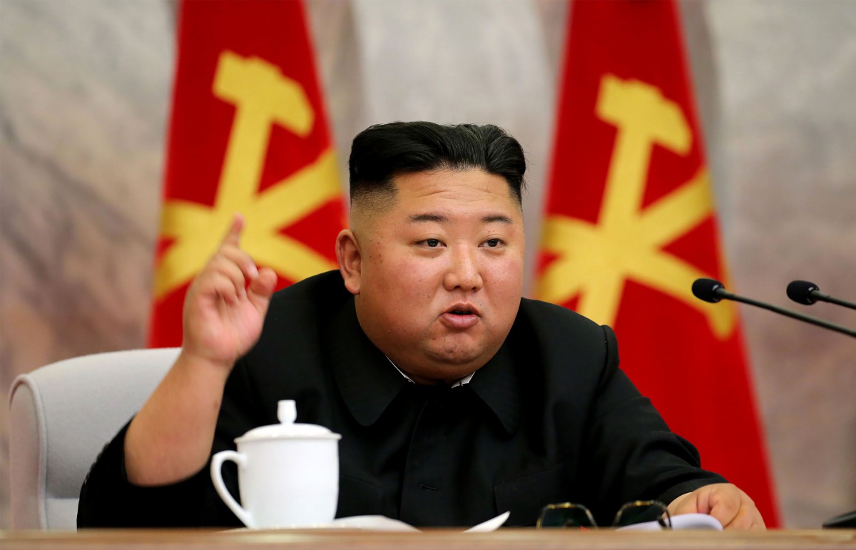 Kim Jong Un speaks during the conference of the Central Military Committee of the Workers' Party of Korea in this image released by North Korea's Korean Central News Agency (KCNA) on May 23, 2020. (Pic: KCNA via REUTERS) 