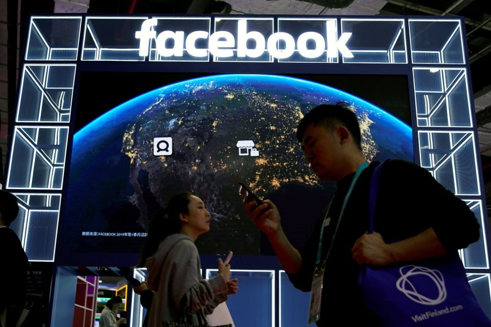  A Facebook sign. REUTERS/Aly Song/File Photo