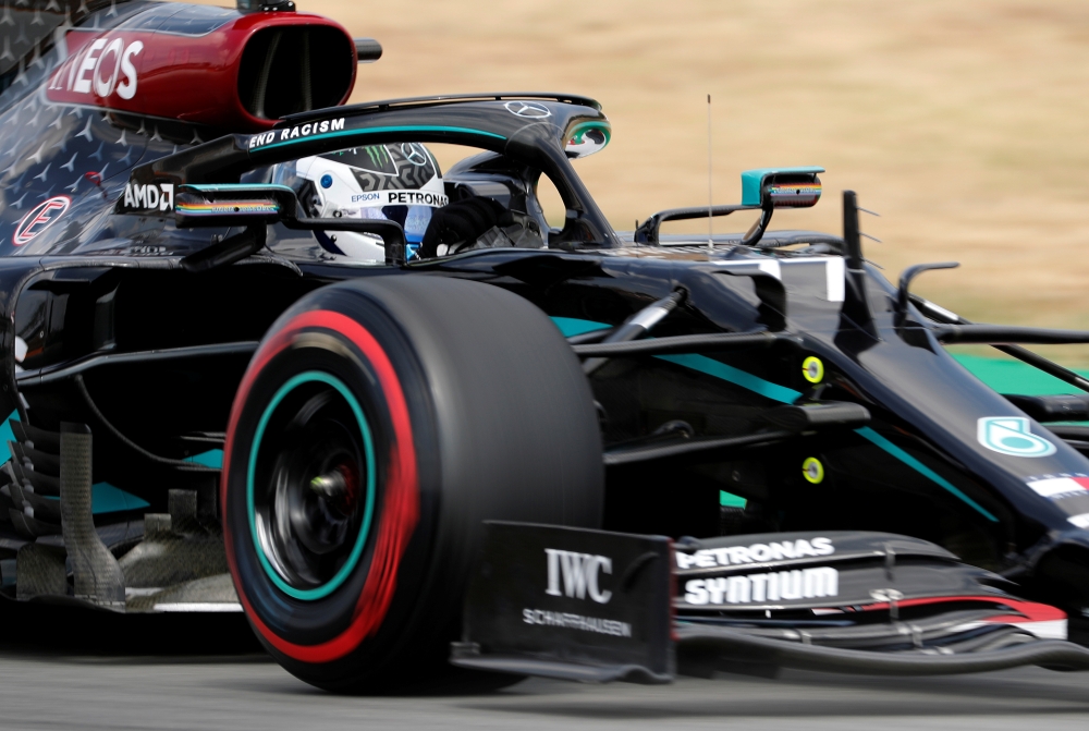 Formula One F1 - Spanish Grand Prix - Circuit de Barcelona-Catalunya, Barcelona, Spain - August 14, 2020 Mercedes' Valtteri Bottas during practice Emilio Morenatti/Pool via REUTERS