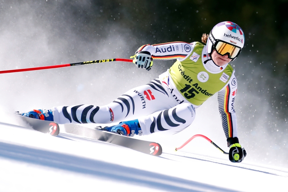 March 14, 2019 - Germany's Viktoria Rebensburg in action. REUTERS/Christian Hartmann/File Photo