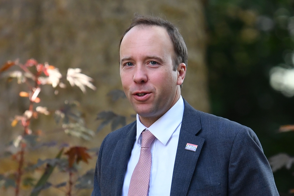 Britain's Health Secretary Matt Hancock arrives in Downing Street on September 2, 2020. / AFP / DANIEL LEAL-OLIVAS