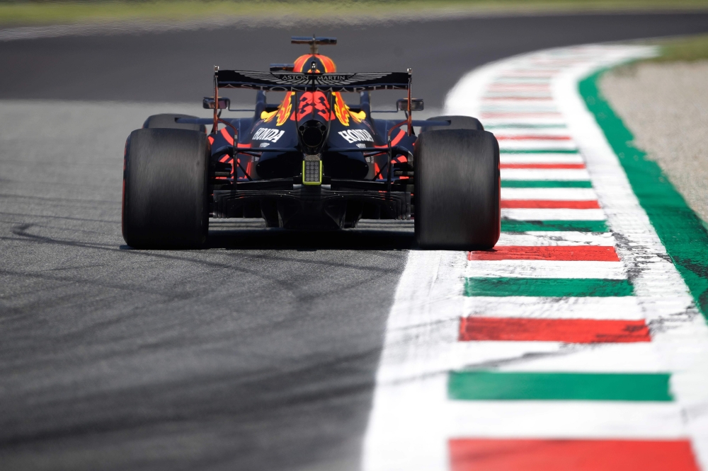 Red Bull's Dutch driver Max Verstappen drives during the first practice session at the Autodromo Nazionale circuit in Monza on September 4, 2020 ahead of the Italian Formula One Grand Prix. / AFP / POOL / Luca Bruno