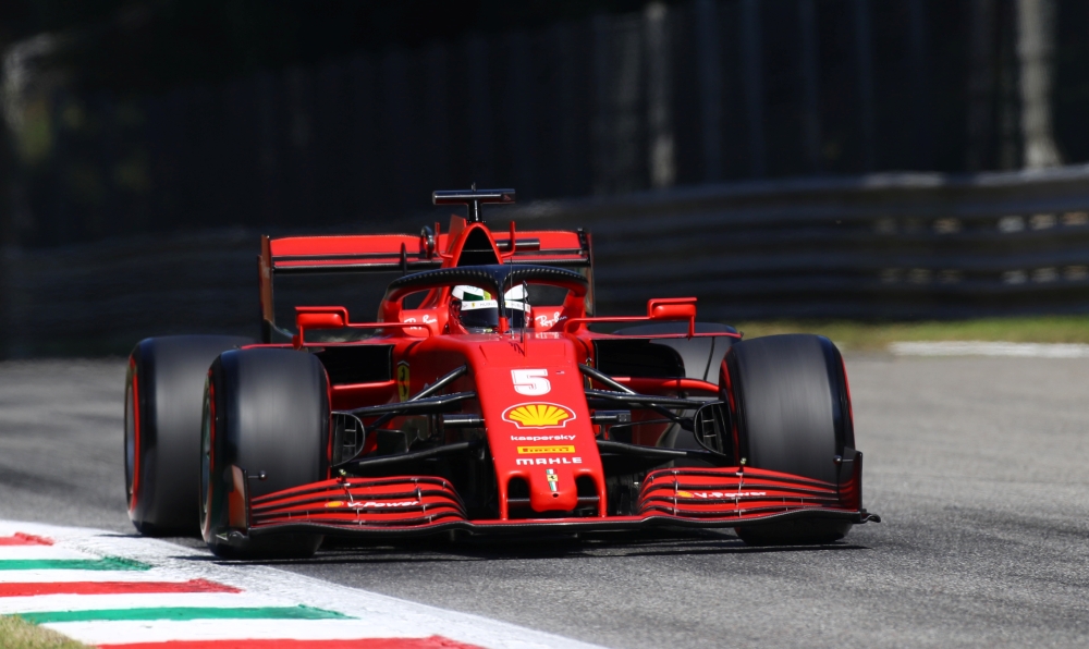September 5, 2020 Ferrari's Sebastian Vettel during practice Mark Thompson/Pool via REUTERS