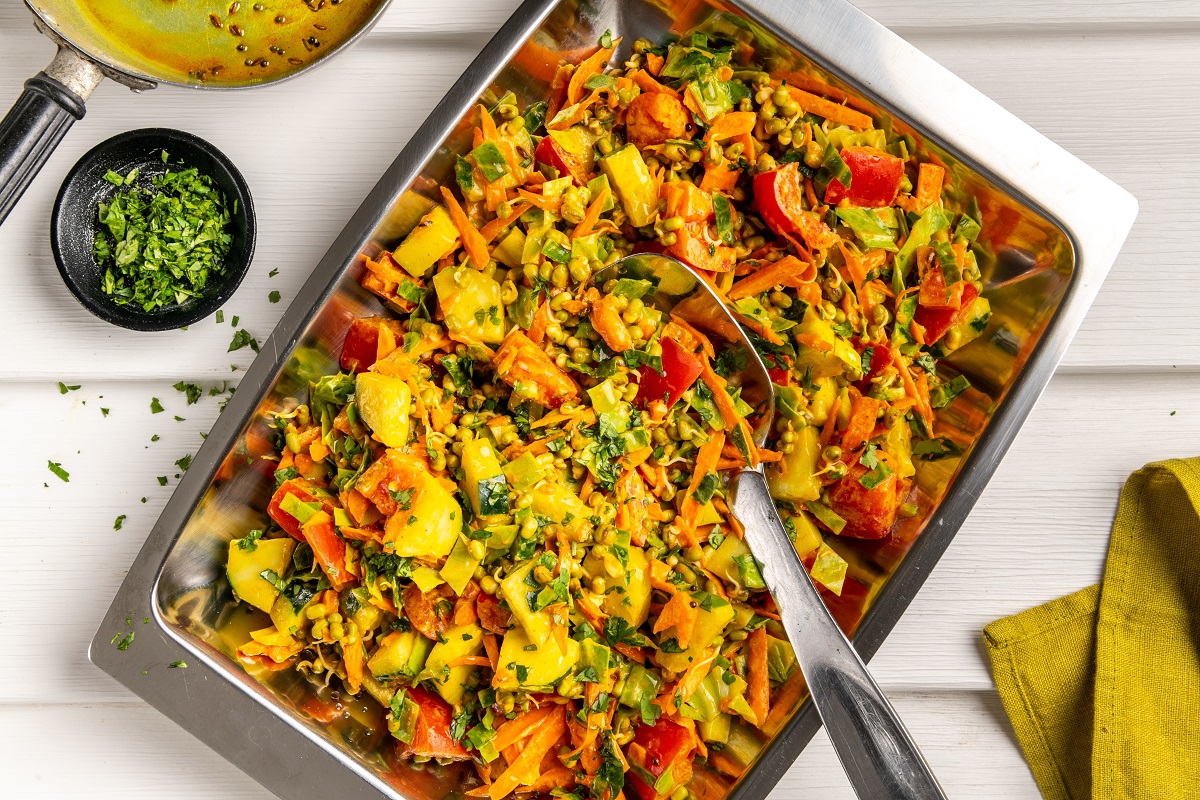Koshimbir With Tadka (Indian Salad). Photo by Laura Chase de Formigny for The Washington Post.
