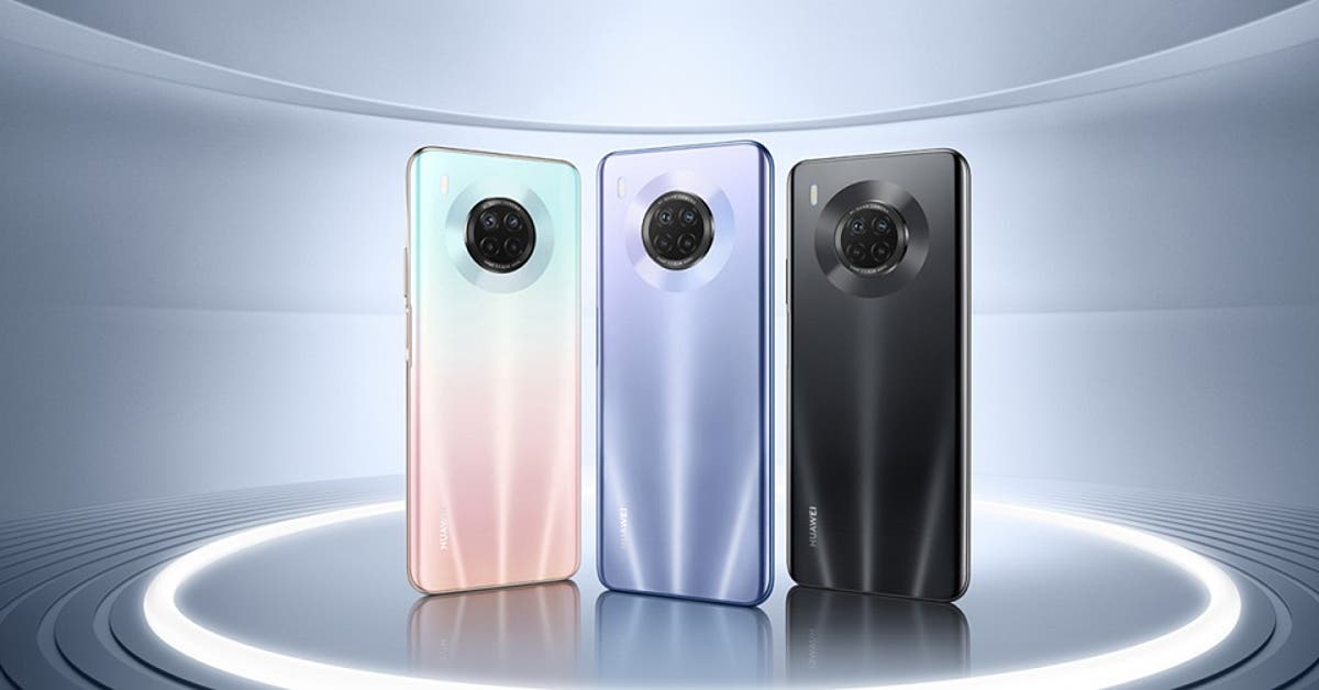A provided picture of Huawei Y9a smartphones.
