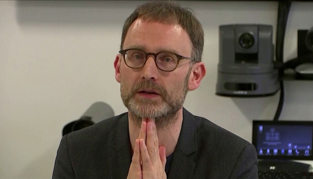 FILE PHOTO: Epidemiologist Neil Ferguson speaks at a news conference in London, Britain January 22, 2020, in this still image taken from video. Reuters TV via REUTERS/File Photo