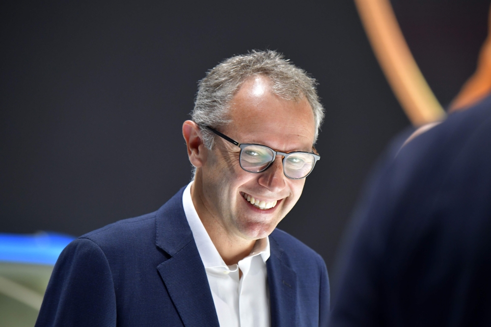 In this file photograph taken on September 10, 2019, Lamborghini Chairman and CEO Stefano Domenicali smiles as he attends a press day at the IAA Car Show in Frankfurt. Former Ferrari team principal Stefano Domenicali is set to become the new CEO of Formul