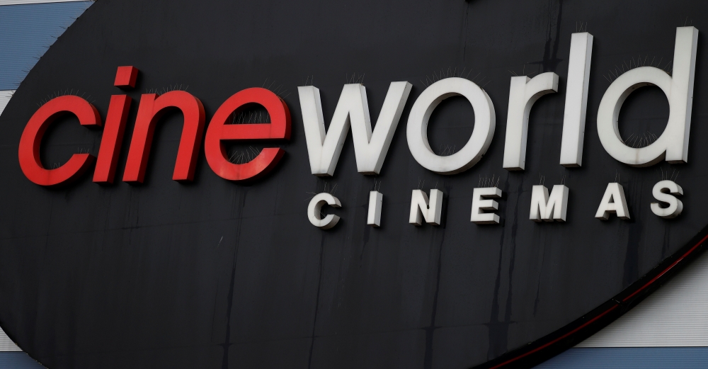 Signage is seen outside a Cineworld cinema following the outbreak of the coronavirus disease (COVID-19) in Manchester, Britain, October 4, 2020. REUTERS/Phil Noble