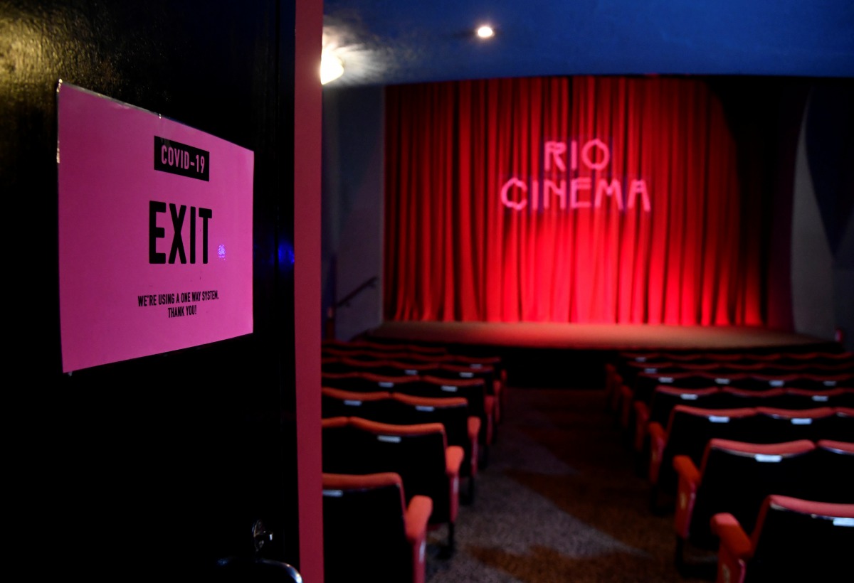 A general view is seen ahead of the opening for a screening at the Rio Cinema Dalston, amidst the spread of the coronavirus disease (COVID-19) pandemic, in London, Britain, October 8, 2020. REUTERS/Toby Melville
