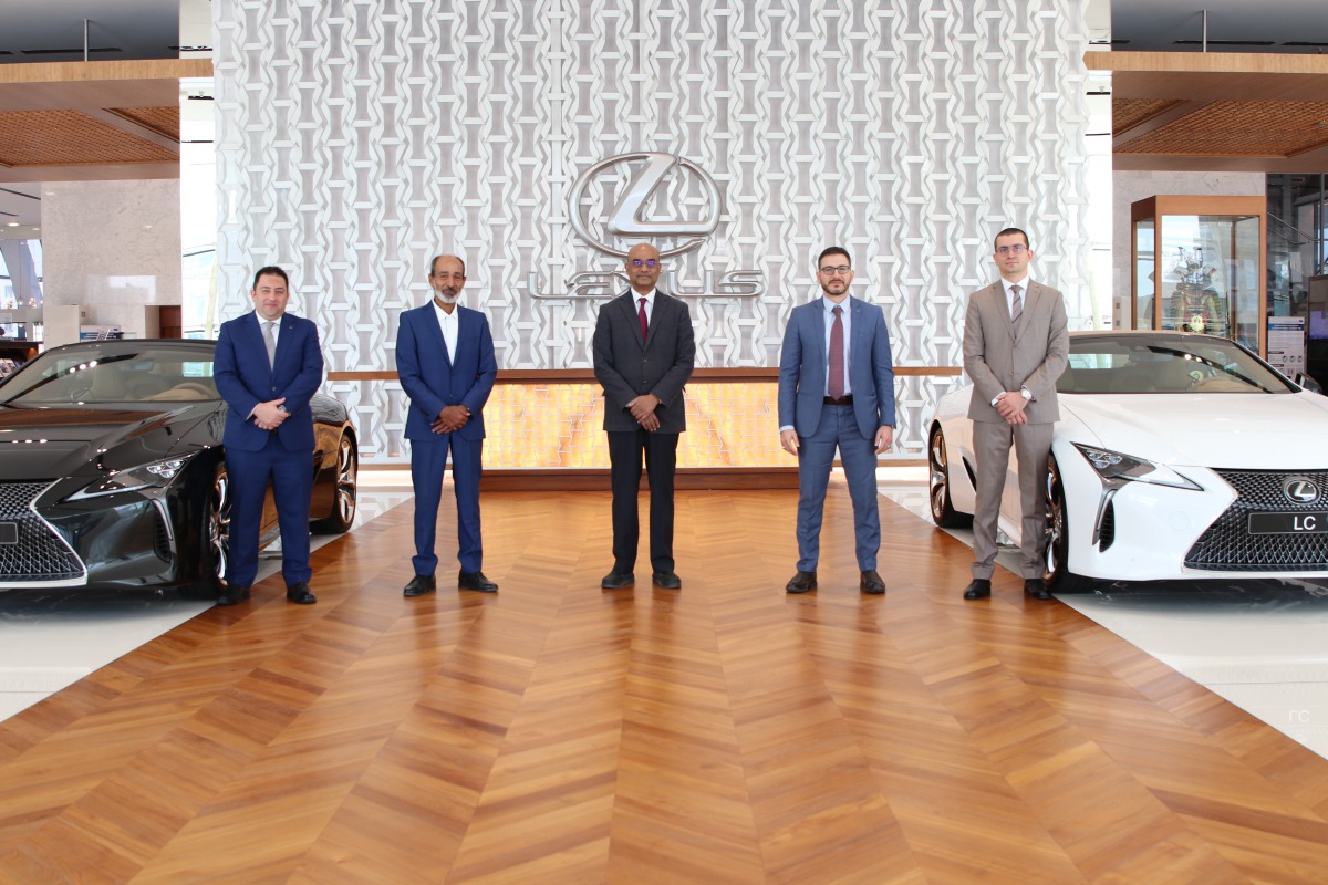 Officials of AAB Lexus during the launch of the new 2021 LC 500 Convertible at the Lexus showroom in Doha recently. 