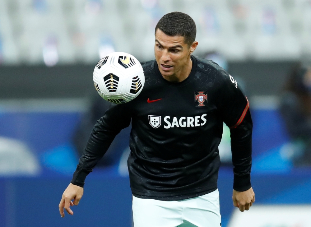 Portugal's Cristiano Ronaldo during the warm up before the match REUTERS/Gonzalo Fuentes/File Photo