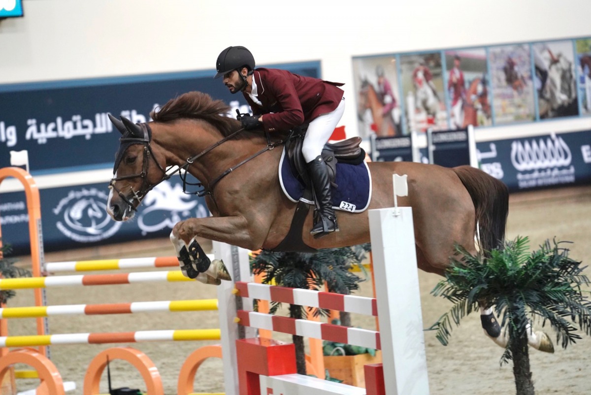 Saeed Nasser Al Qadi guiding Best Of Des Forets during yesterday's Medium Tour competition.