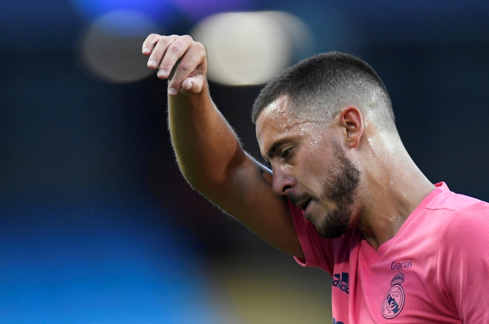Real Madrid's Eden Hazard Pool via REUTERS/Peter Powell/File Photo