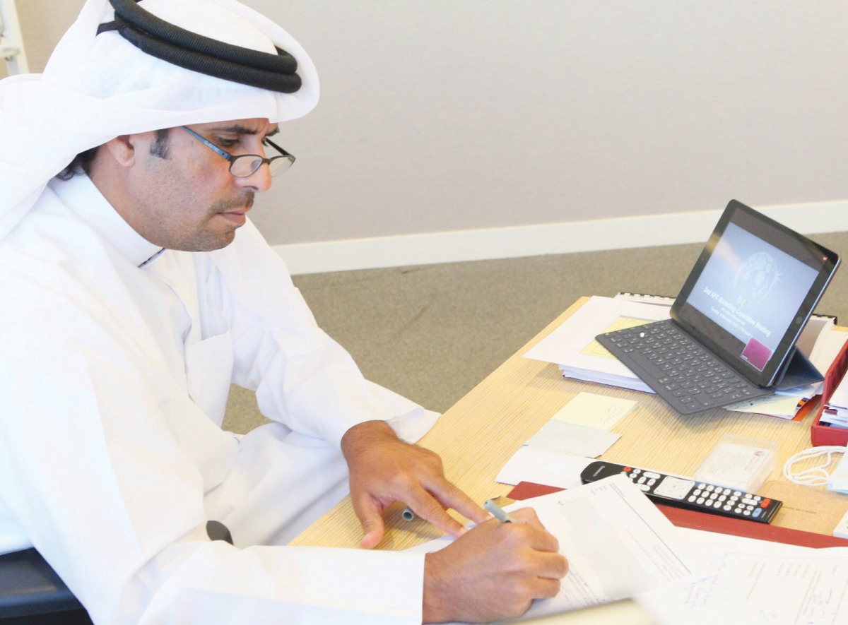 Khaled Mubarak Al Kuwari attending the AFC Marketing Committee meeting.