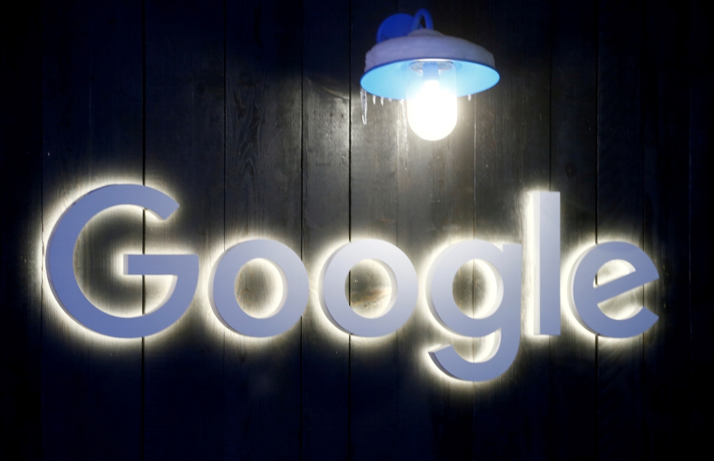 FILE PHOTO: The logo of Google is seen in Davos, Switzerland January 20, 2020. Picture taken January 20, 2020. REUTERS/Arnd Wiegmann/File Photo
