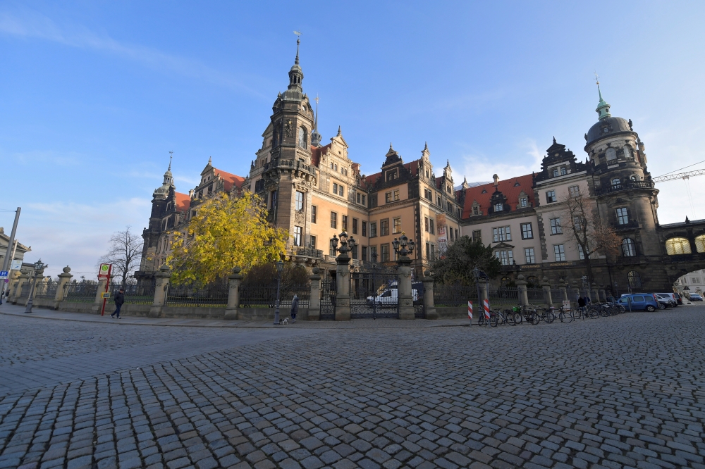 A general view of Green Vault city palace, unique historic museum that contains the largest collection of treasures in Europe after a robbery in Dresden, Germany, November 25, 2019. REUTERS/Matthias Rietschel/File Photo