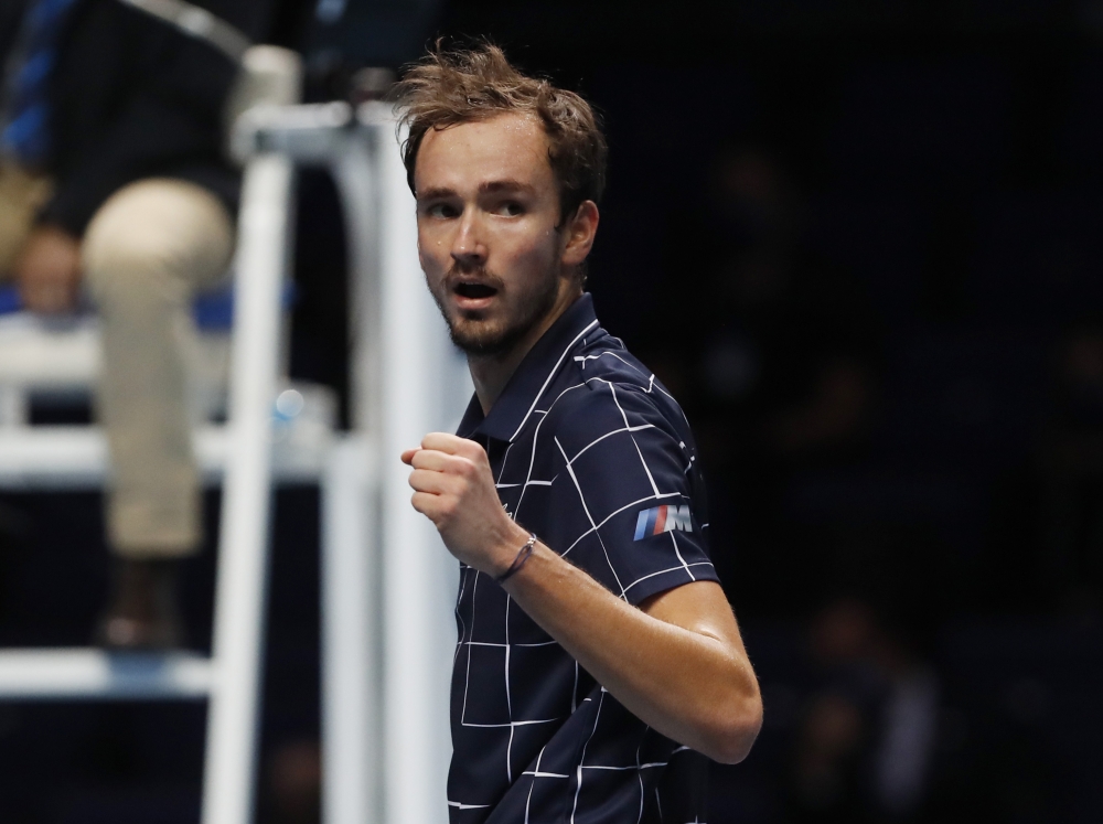 November 22, 2020 Russia's Daniil Medvedev reacts during his final match against Austria's Dominic Thiem Action Images via Reuters/Paul Childs
