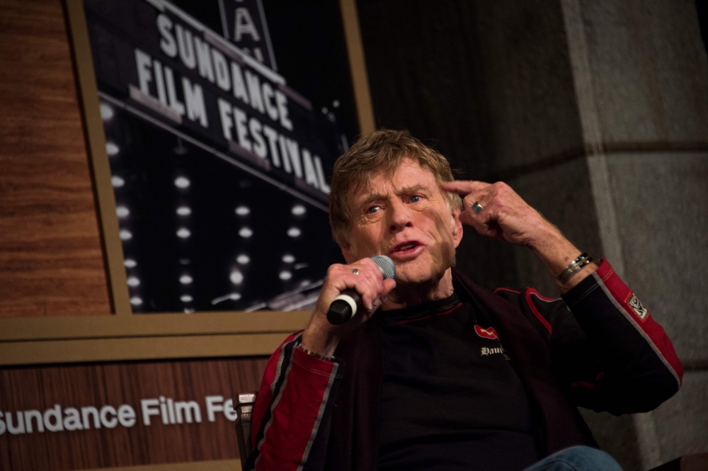 In this file photo taken on January 21, 2016, President and Founder of the Sundance Institute, Robert Redford, attends the opening day press conference to kick-off the 2016 Sundance Film Festival in Park City, Utah. The Sundance film festival unveiled pla