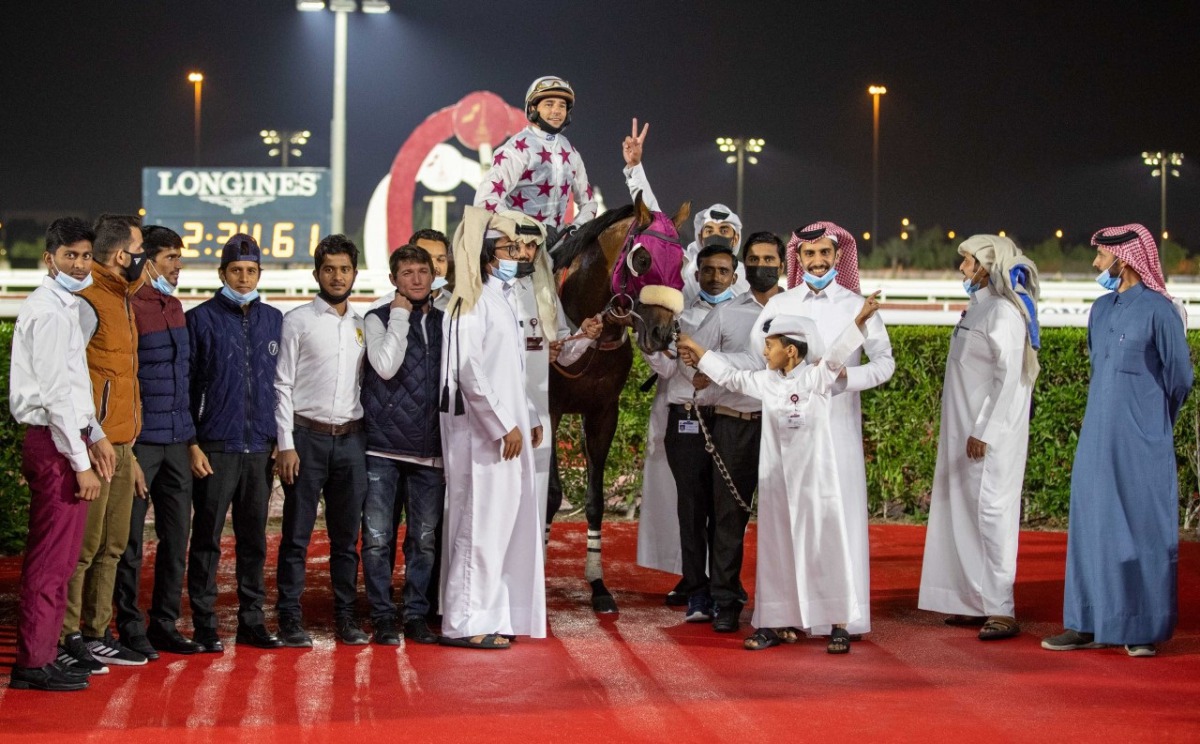 Team Al Lusail celebrates after retaining the Halul Island Cup 