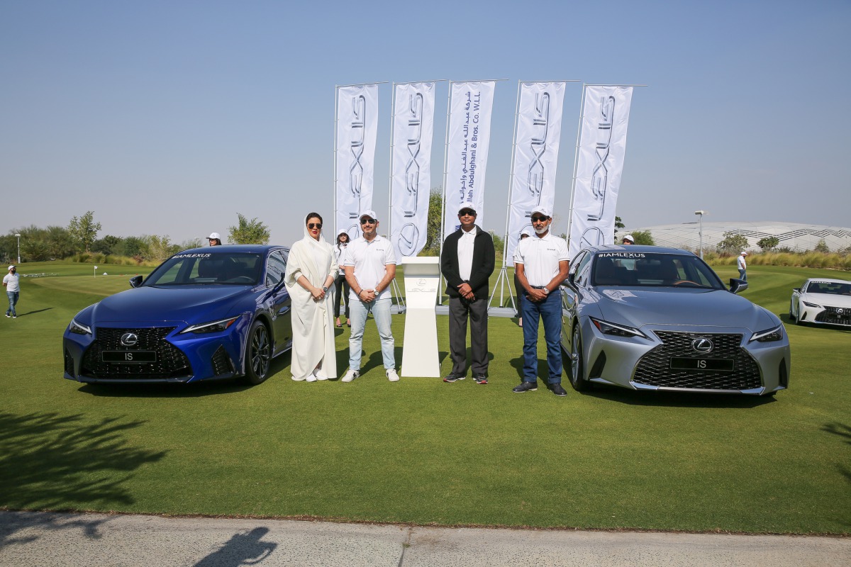 Officials from AAB during the launch of the new Lexus IS 2021 at the Education City Golf Club recently. 