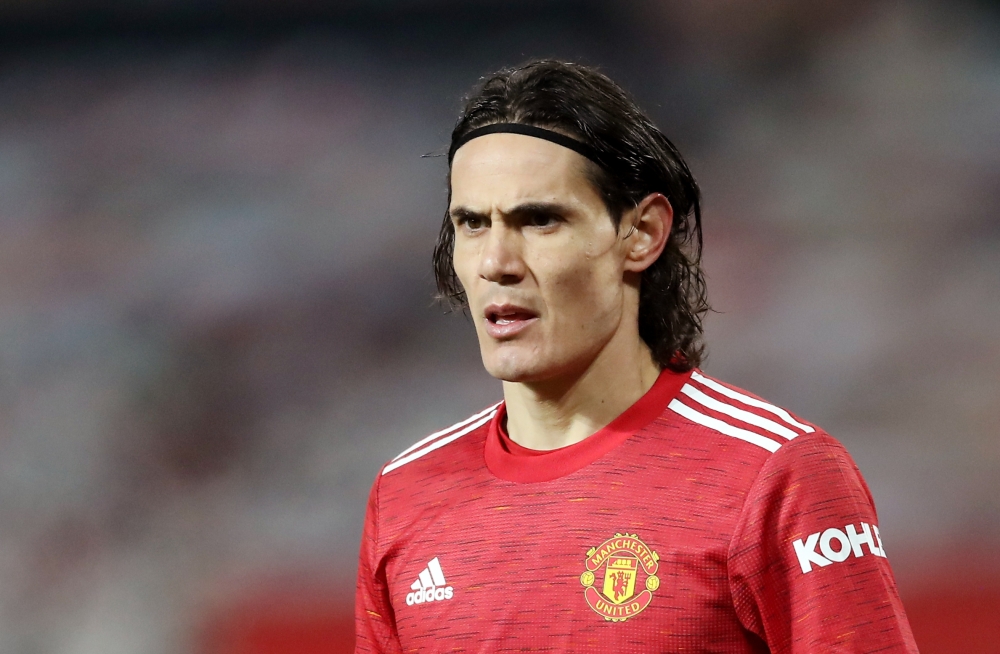 Manchester United's Edinson Cavani. REUTERS/Martin Rickett 
