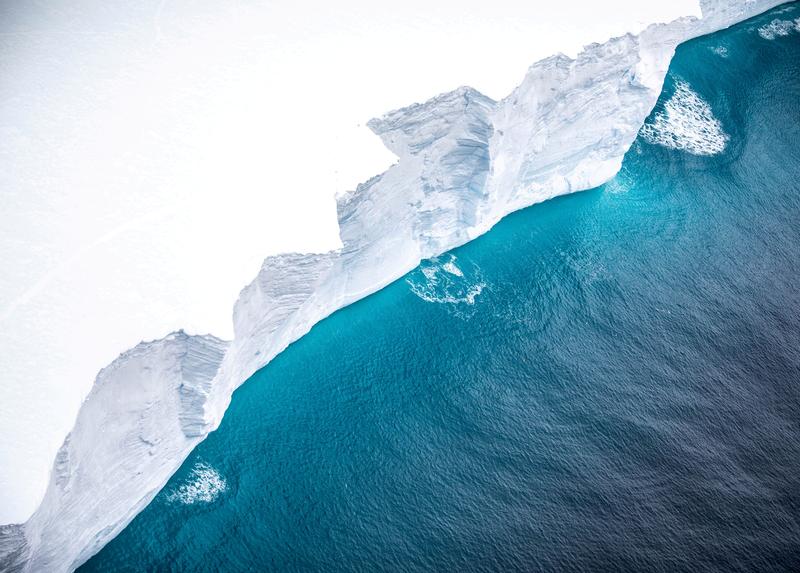 FILE PHOTO: A view of the A-68A iceberg from a Royal Air Force reconnaissance plane near South George island, November 18, 2020. UK Ministry of Defence/Handout via REUTERS
