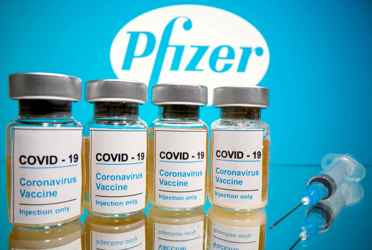 FILE PHOTO: FILE PHOTO: Vials with a sticker reading, 