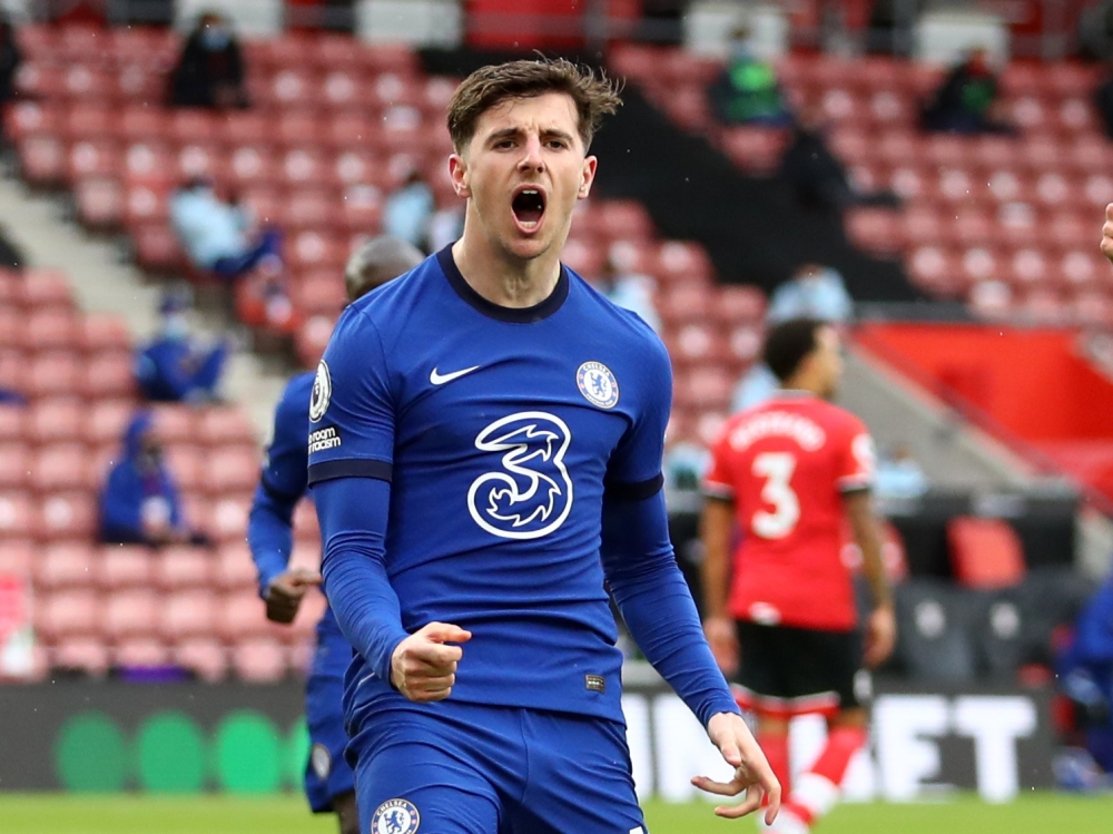 Chelsea's Mason Mount celebrates scoring their first goal Pool via REUTERS/Michael Steele 