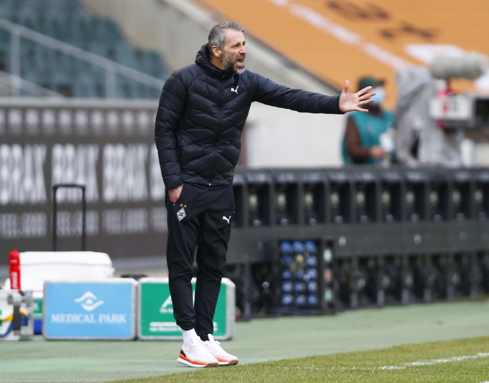 Borussia Moenchengladbach coach Marco Rose Pool via REUTERS/Thilo Schmuelgen

