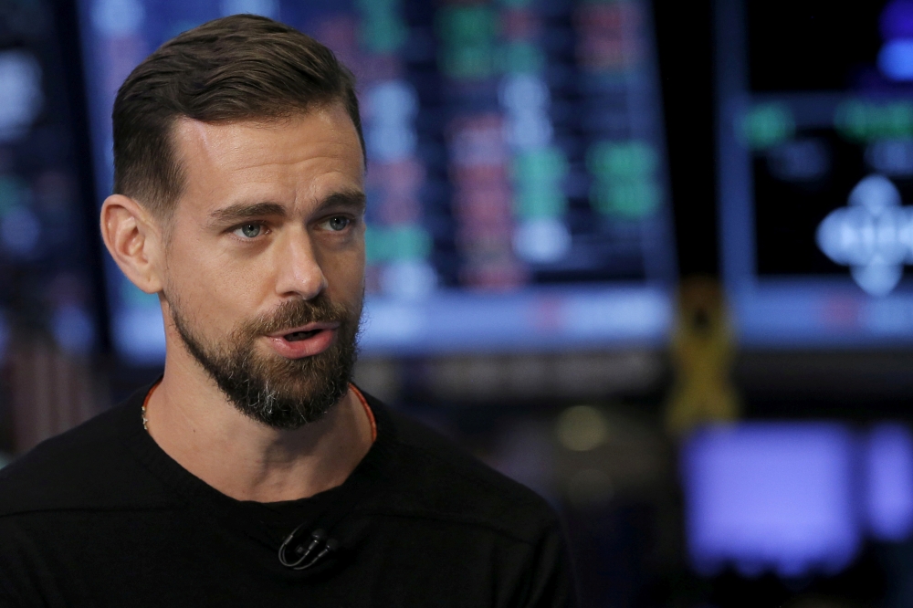 FILE PHOTO: Jack Dorsey, CEO of Square and CEO of Twitter, speaks during an interview November 19, 2015. REUTERS/Lucas Jackson