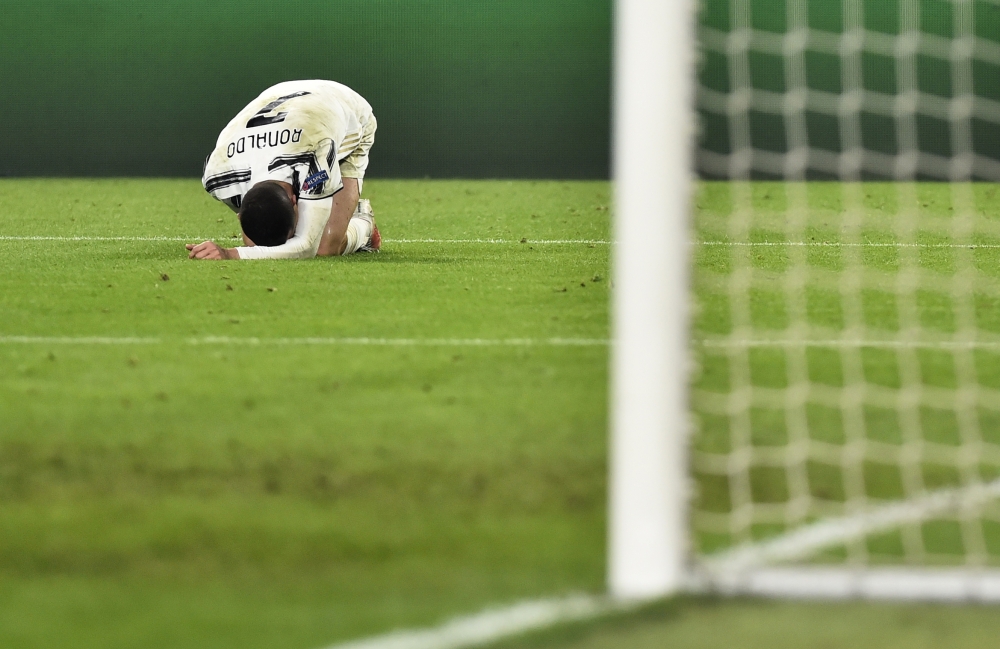 Juventus' Cristiano Ronaldo reacts REUTERS/Massimo Pinca