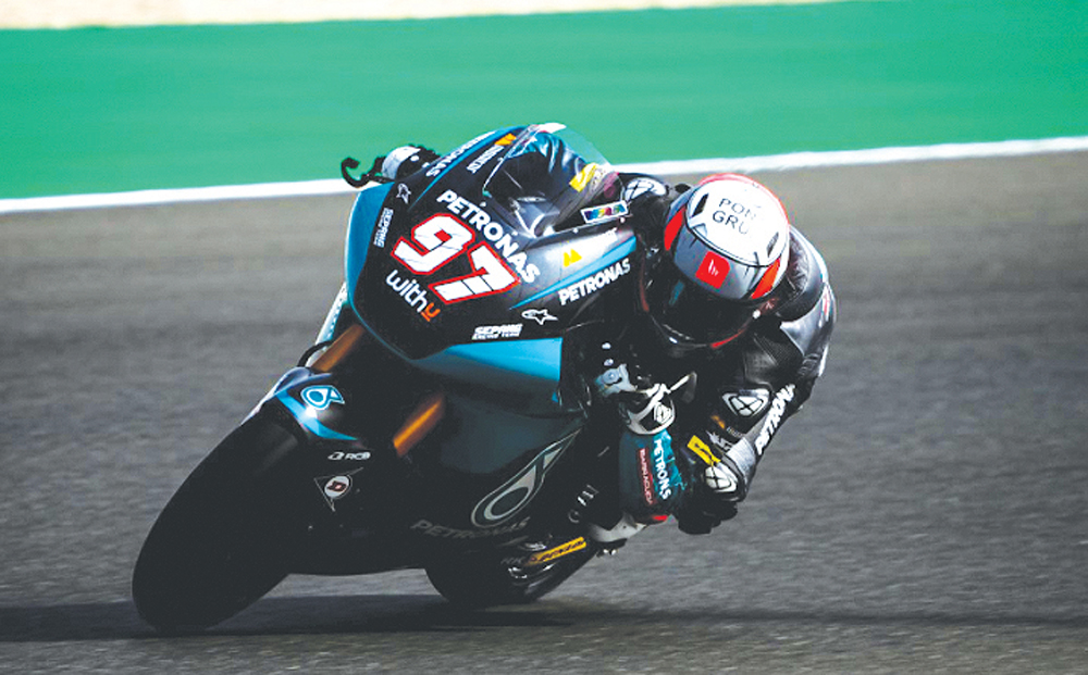 Xavi Vierge in action at Losail International Circuit yesterday. 
PIC COURTESY: MOTOGP.COM