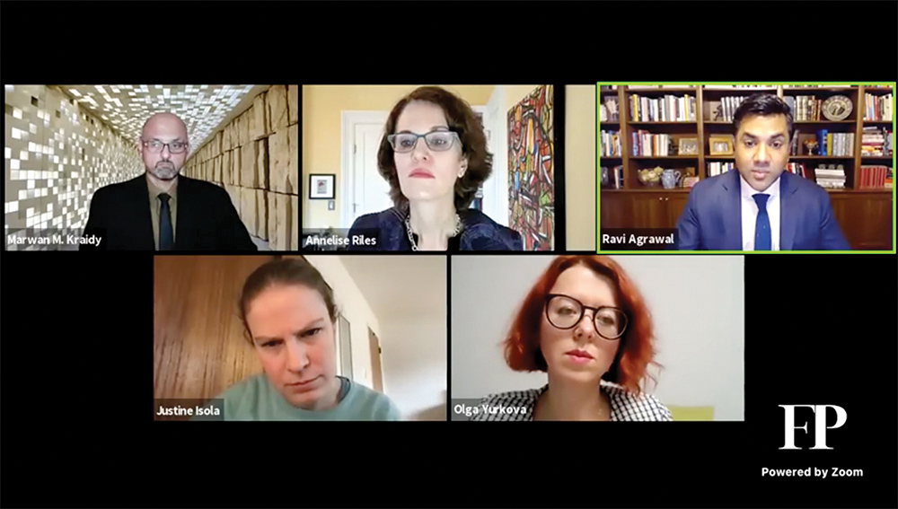 Participants during the webinar. 