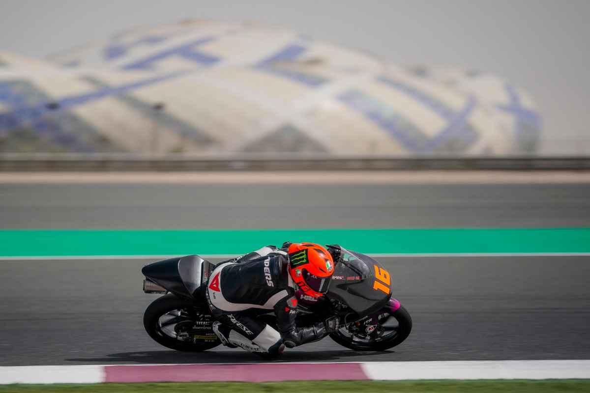 A view of Moto3 Official Test at Losail International Circuit yesterday.