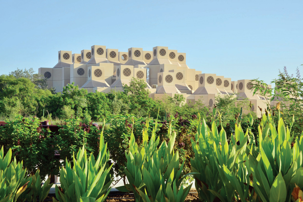 A view of Qatar University building